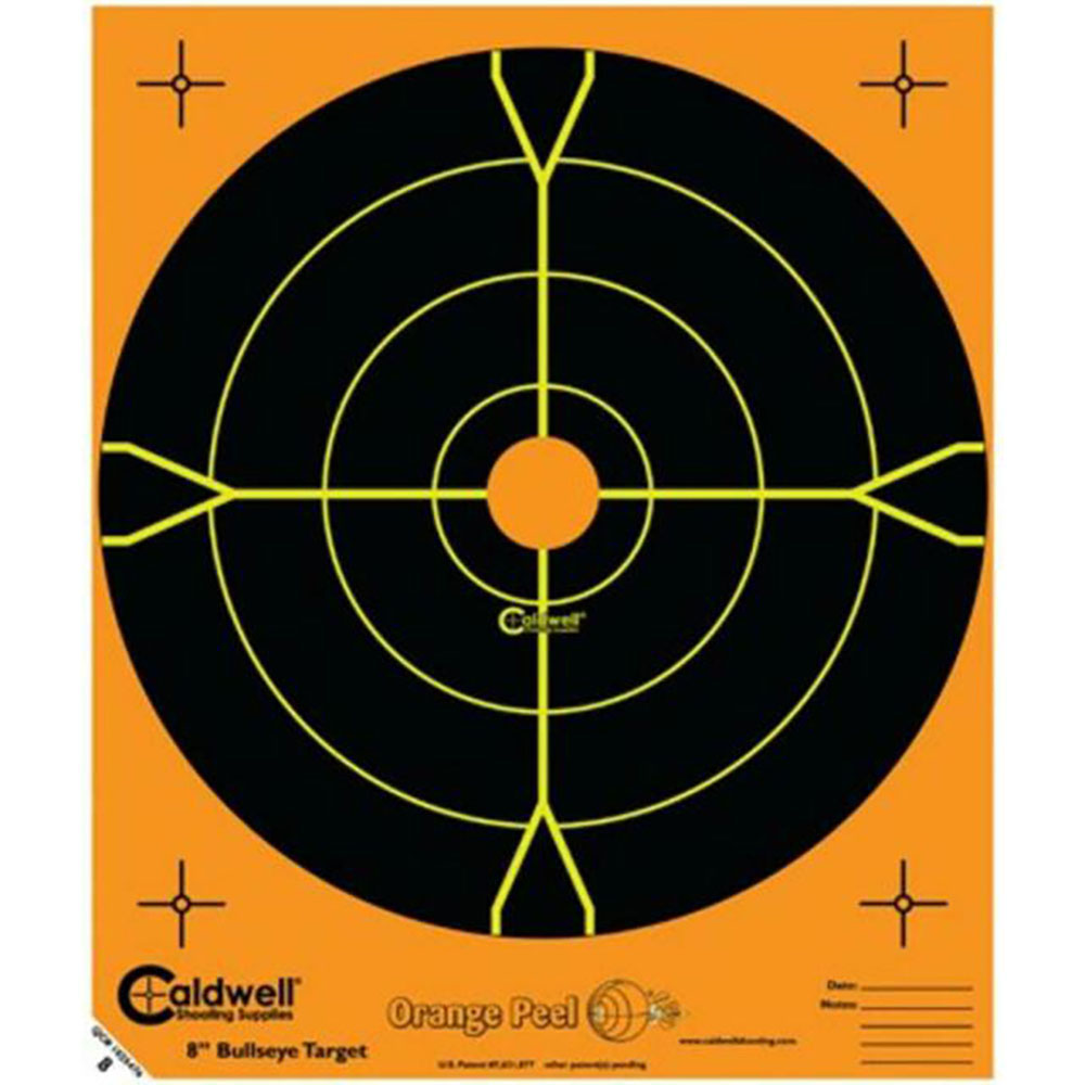 CALDWELL Orange Peel 8" Bullseye Target - 5PK